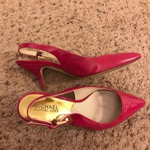 Michael Kors Hot Pink kitten heels